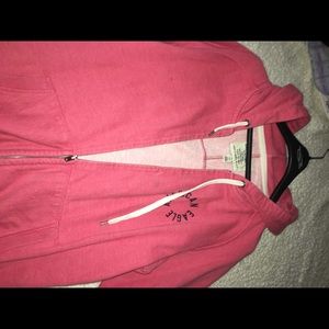 Men’s salmon American eagle zip up hoodie